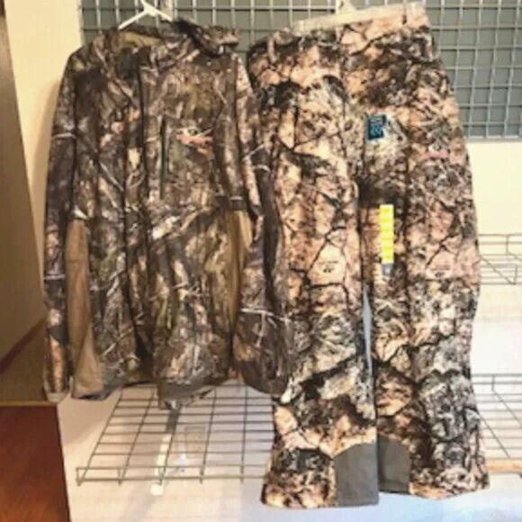 Camouflage Hunting Jacket w/ Hoodie & Hunting Pants Combo . Size: 3XL Mossy Oak - Picture 1 of 9